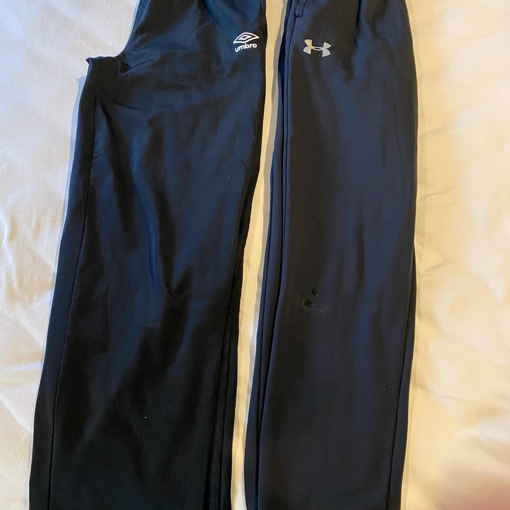 Boys Umbro and Under Armour Track Pants 2x Lot Youth Large